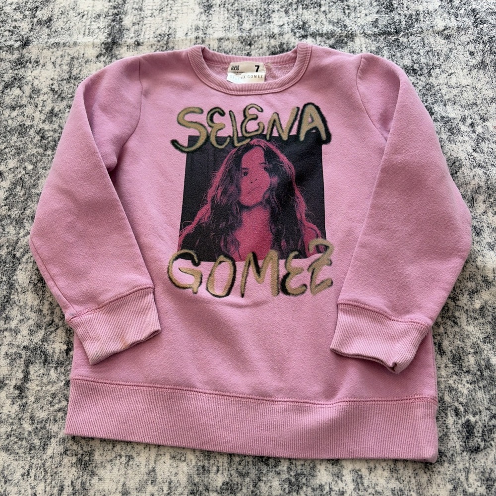 Cotton On Kids Selena Gomez Crewneck Sweater Purple Pink Size 7 Pullover 2017
